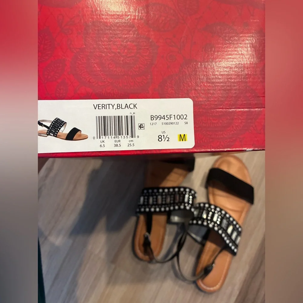 Carlos by Carlos Santana Beaded Women's Sandals with Black Straps - Picture 3 of 4